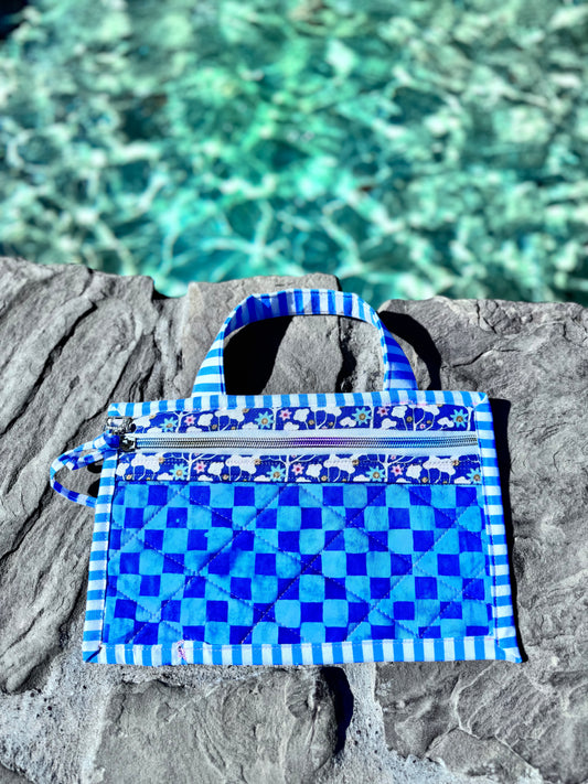 Small Project Bag Tilda Blue Check