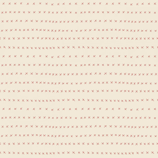 3214-44 Down Tinsel Lane Cross Lines Cream for Henry Glass