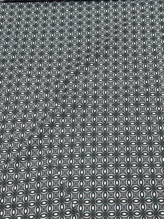 Sara Moe Moondance Blank Quilting Black and White GEO Print Fabric
