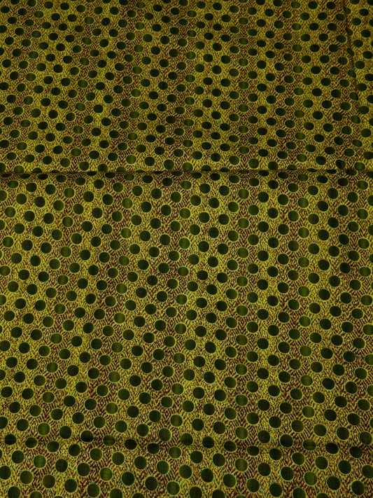 Northcott Dark Green Dot on Lime Fabric