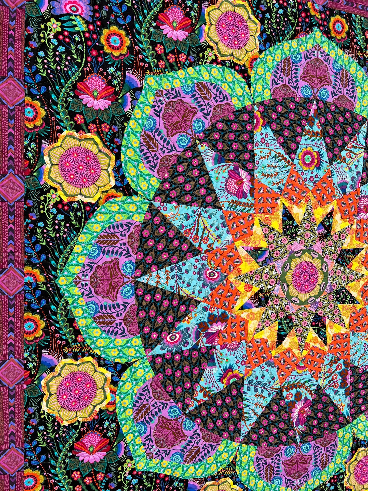 RR233 Flower Power Fat Robin Quilt Pattern