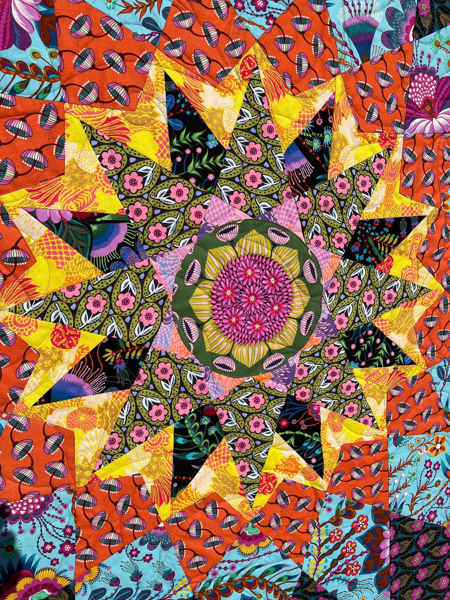 RR233 Flower Power Fat Robin Quilt Pattern