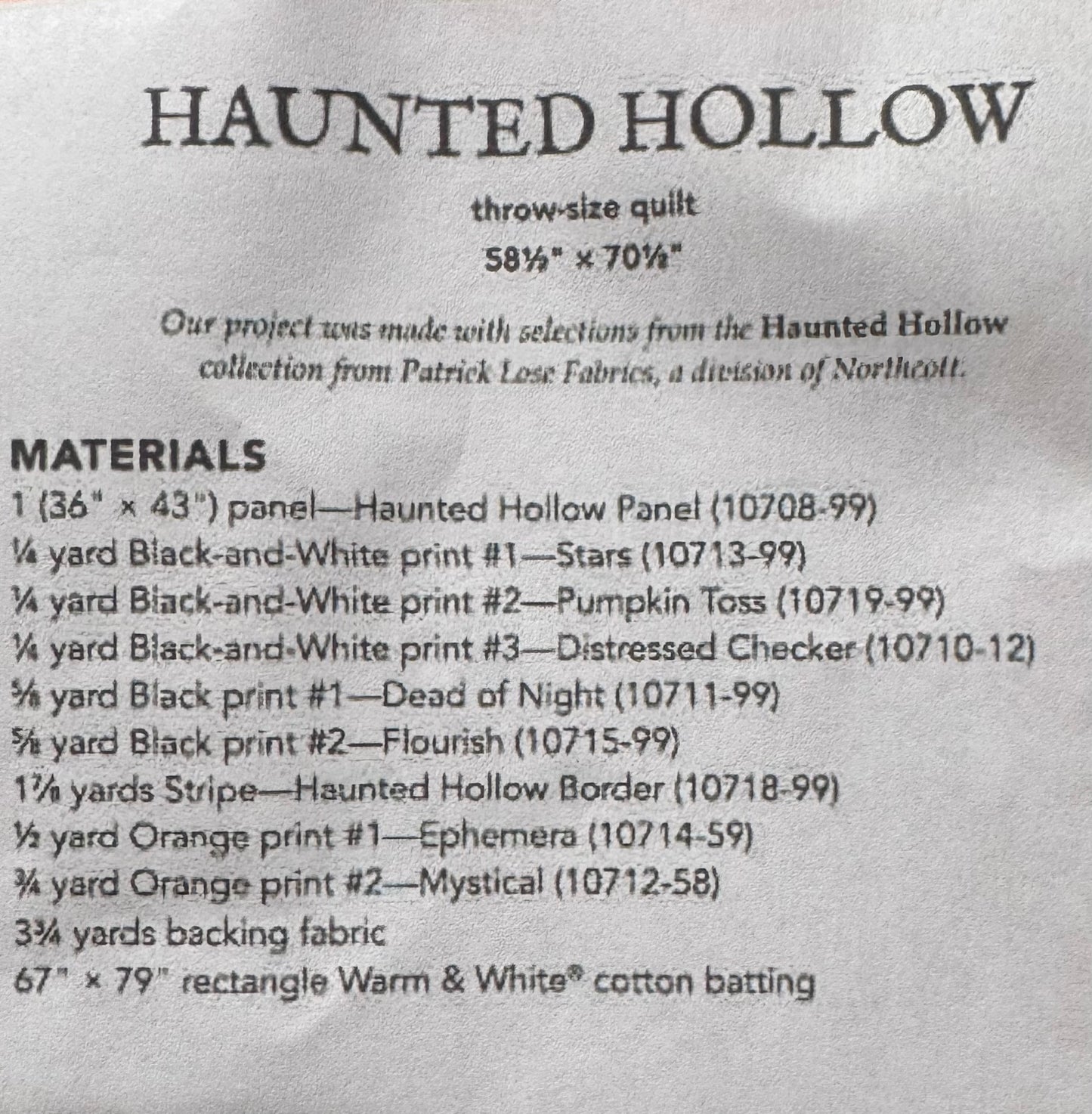 HAUNTED HOLLOW KIT