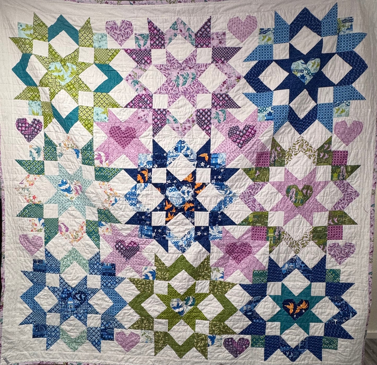 Star Crossed Lovers Quilt Queen Size