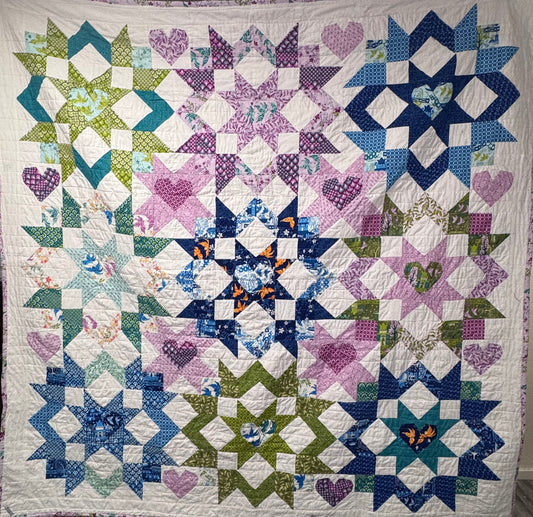 Star Crossed Lovers Quilt Queen Size
