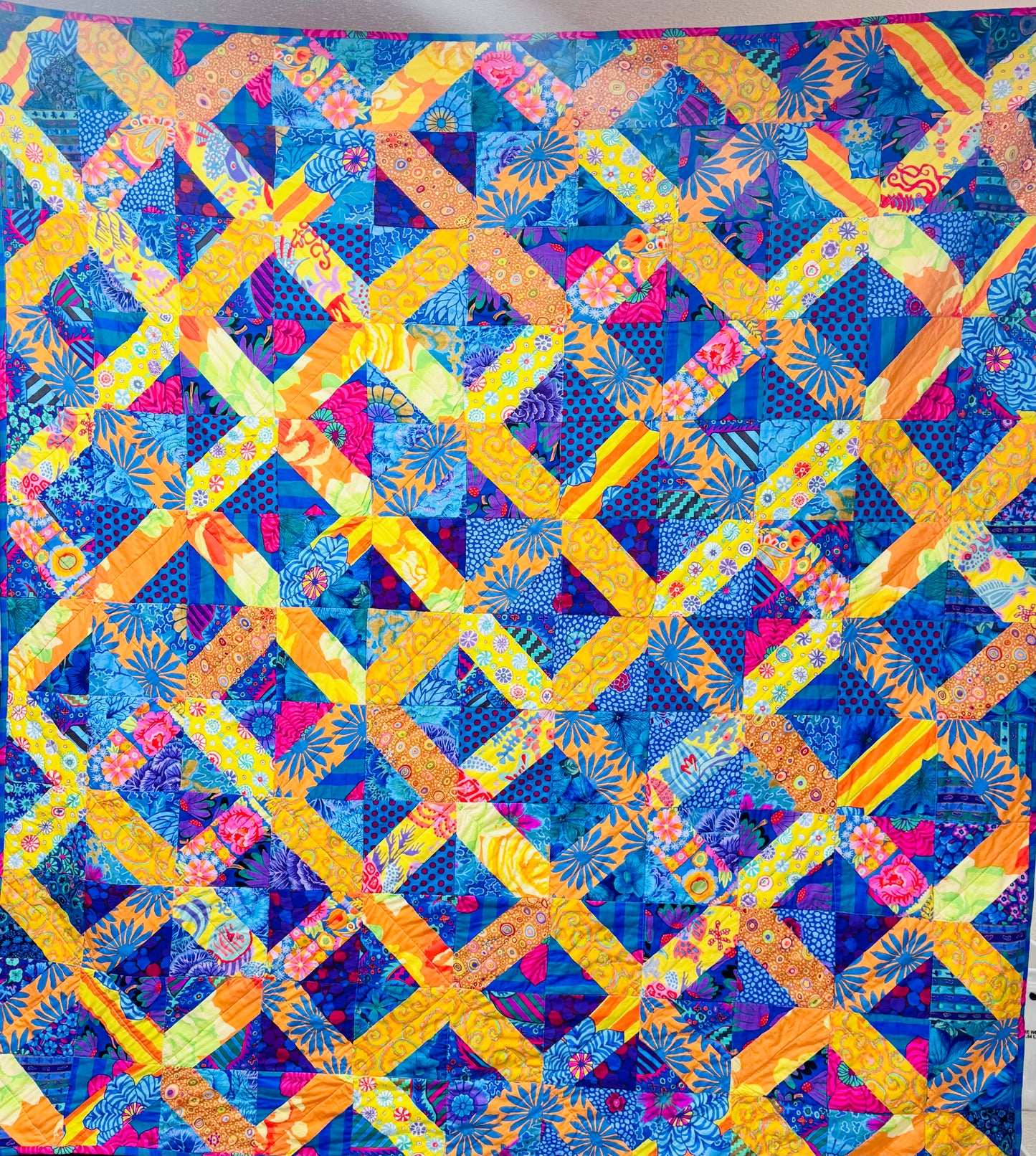 ECLECTIC BLUE Kaffe Fassett Full Size Quilt