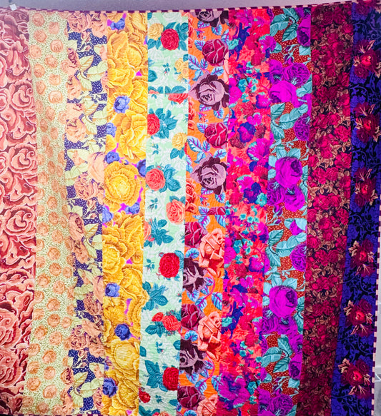 Kaffe Fassett Floral Columns OOP Fabrics Quilt