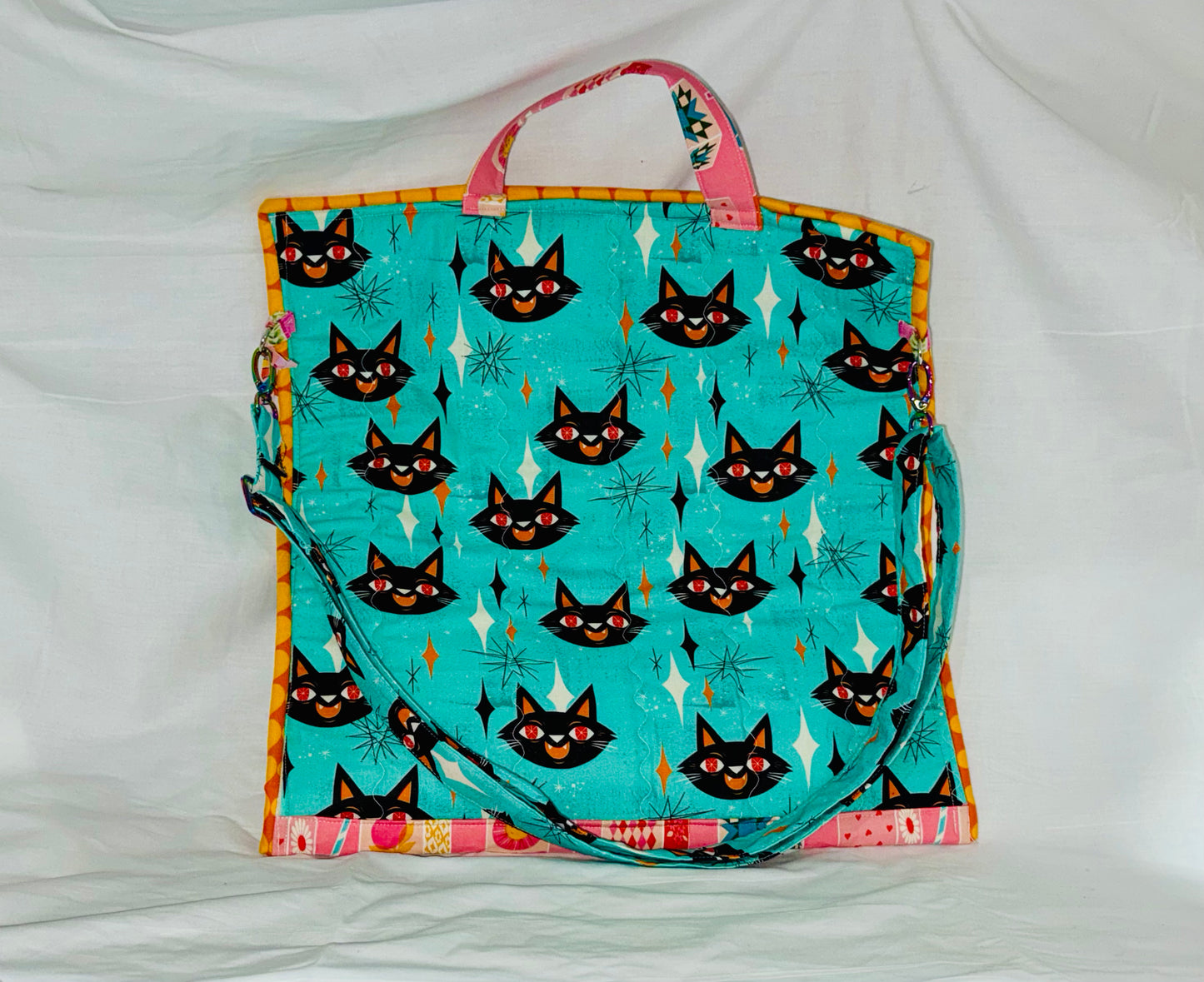 Medium project bag RUBY STAR KITTY