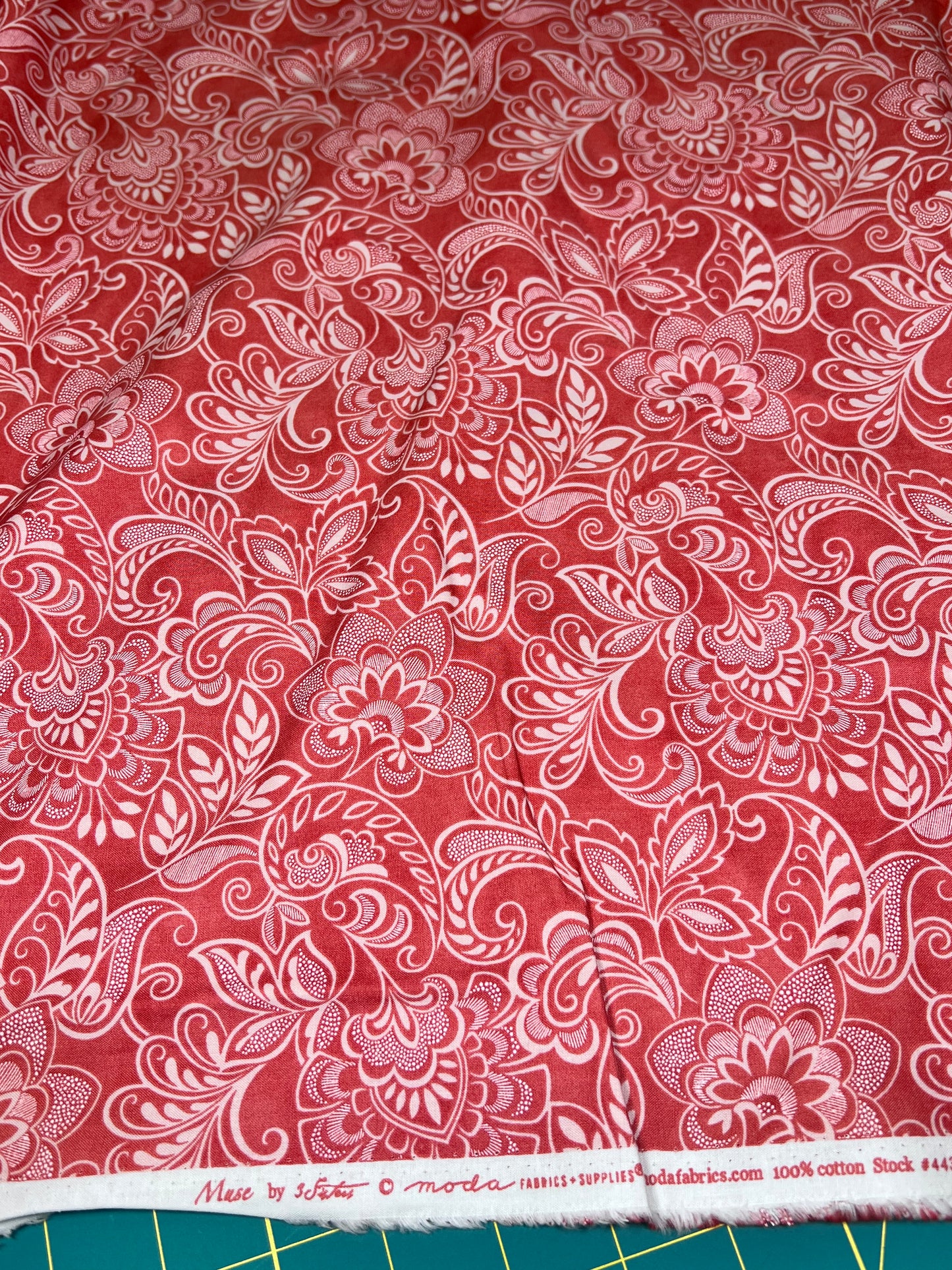 Muse  Red Floral Swirl 44391-13 Moda #1 - Three Sisters