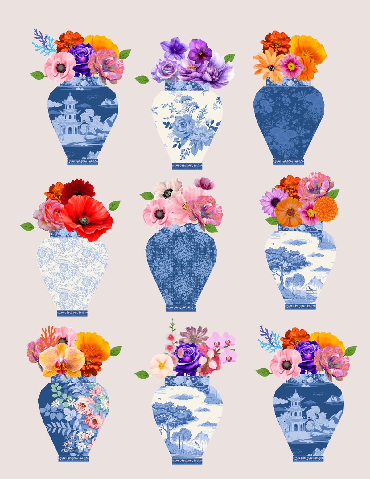 Ginger Jar Infusion  — PDF Quilt Pattern (Digital Download) Tilda and Kaffe Fabrics