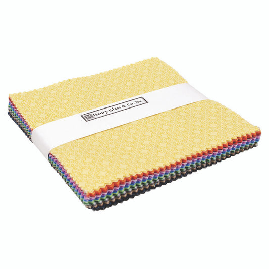 5x5 in Charm Pack STARRY B by Henry Glass Fabrics