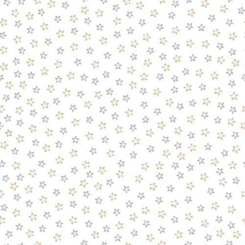 8031-09 TOSSED STARS WHITE MOONLIT DREAMS BABY Studio E Fabric