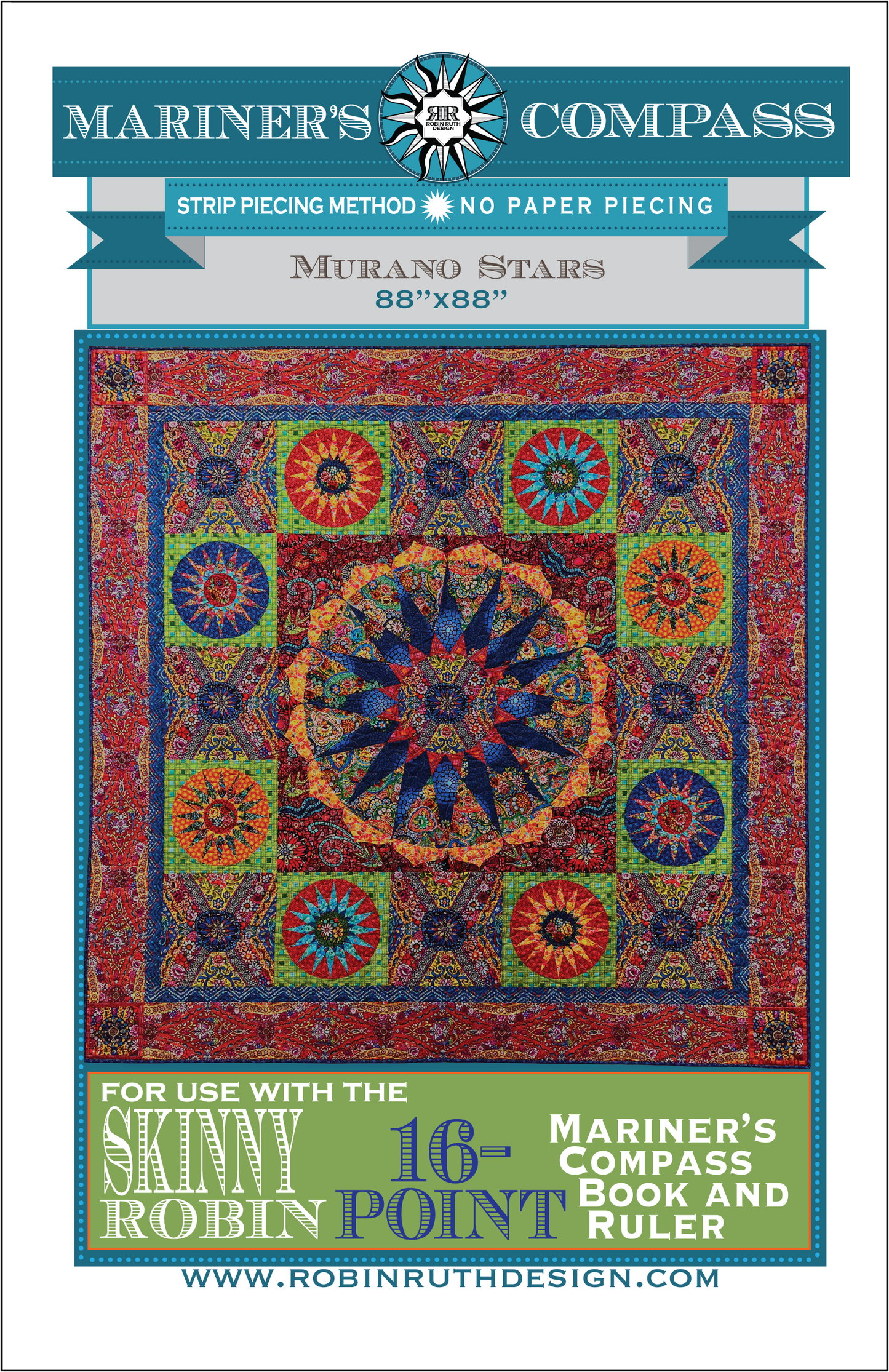 RR237 Murano Stars Skinny Robin Quilt Pattern