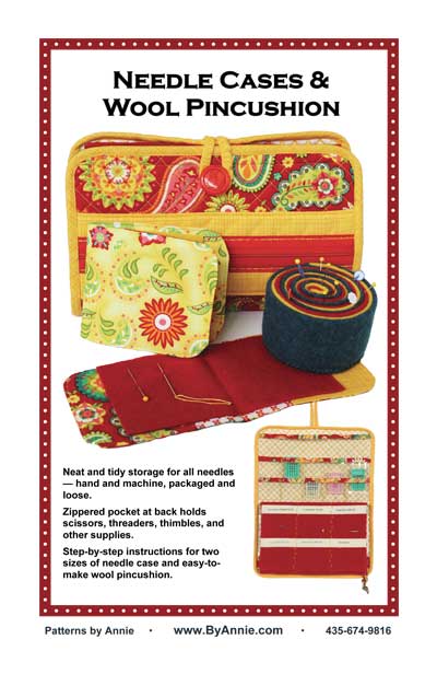 Needle Case and Wool Pincushion Sewing Pattern By Annie