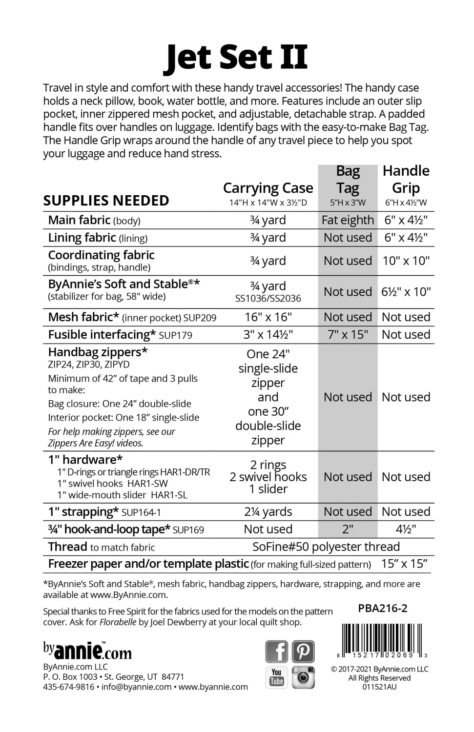 Jet Set II Bag Sewing Pattern By Annie