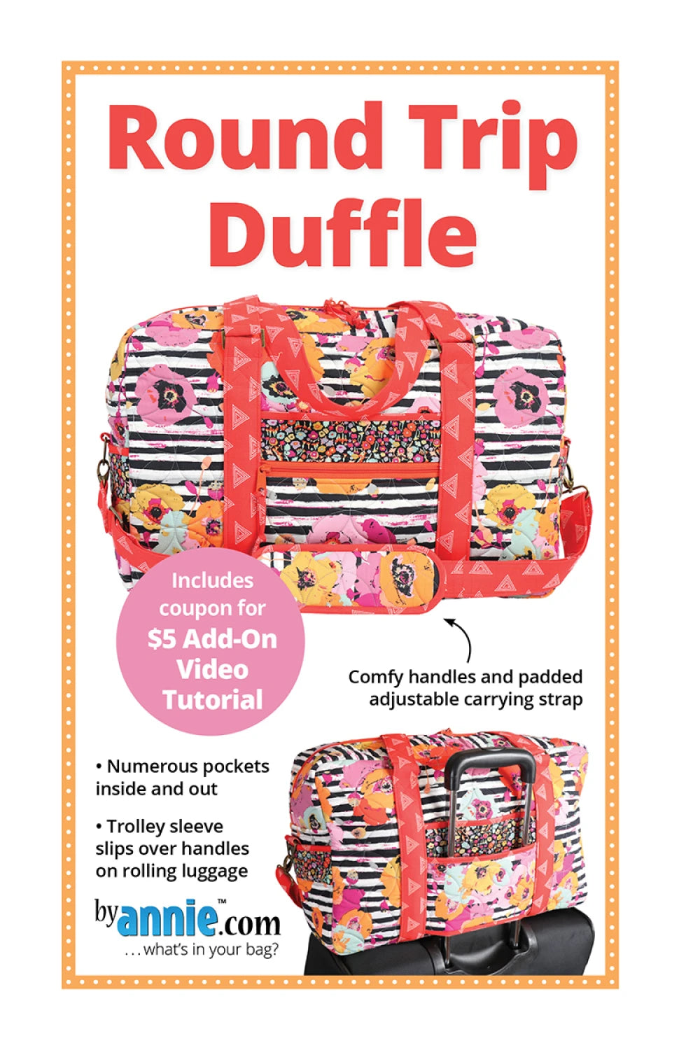 Round Trip Duffle Bag Sewing Pattern By Annie