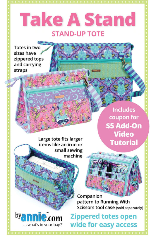 Take a Stand Bag Sewing Pattern By Annie