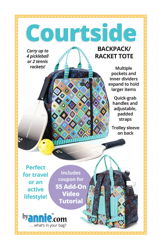 Courtside Backpack Purse Bag Sewing Pattern By Annie