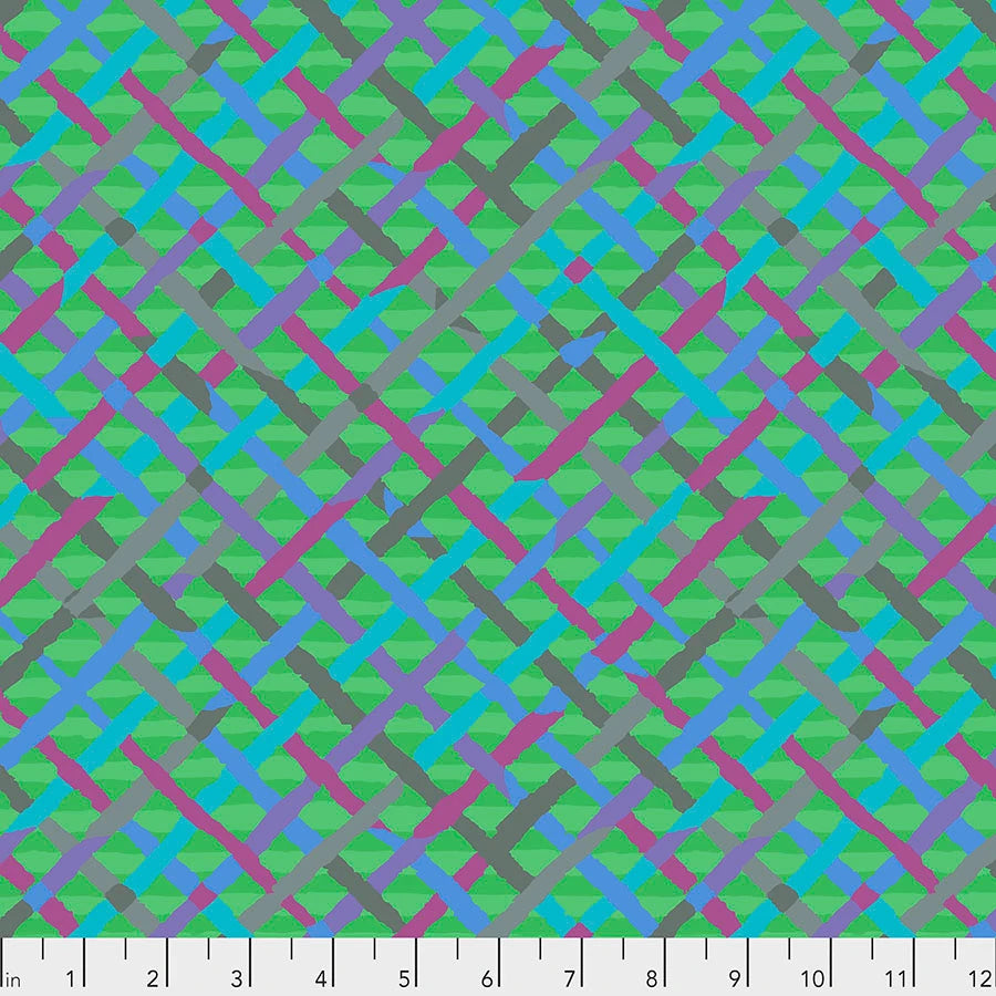 Mad Plaid GREEN Brandon Mably Kaffe Fassett Collective Sold by the Half Yard