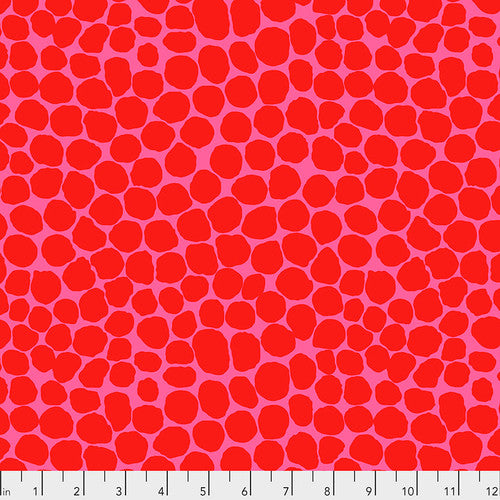 Jumble RUBY Red Brandon Mably Kaffe Fassett Collective Sold by the Half Yard