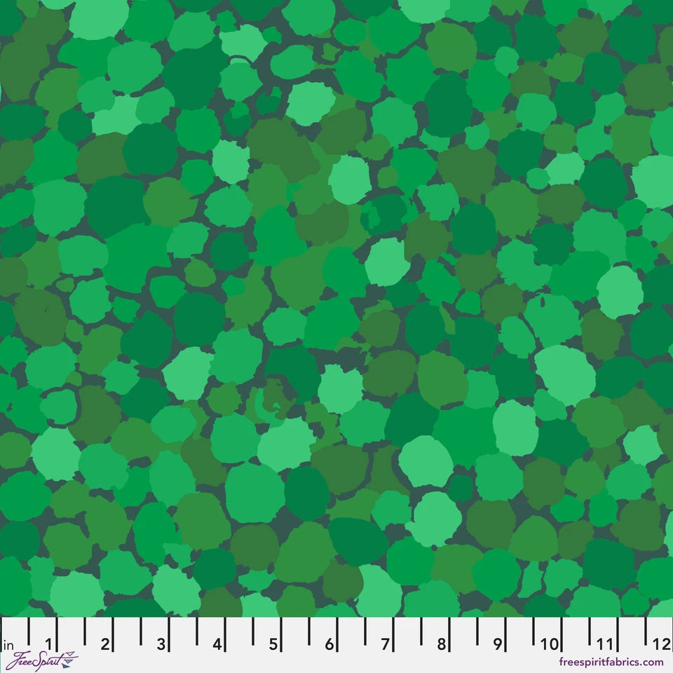 Reflections GREEN By Brandon Mably for Kaffe Fassett Collective FABRIC Sold By the Half Yard