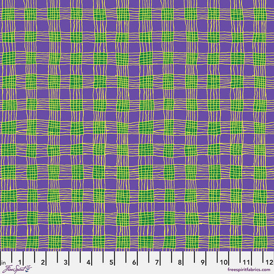 Gingham PURPLE Orange Brandon Mably Kaffe Fassett Collective (Copy)
