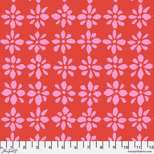 Snow Flower RED Brandon Mably Kaffe Fassett Collective Sold by the Half Yard