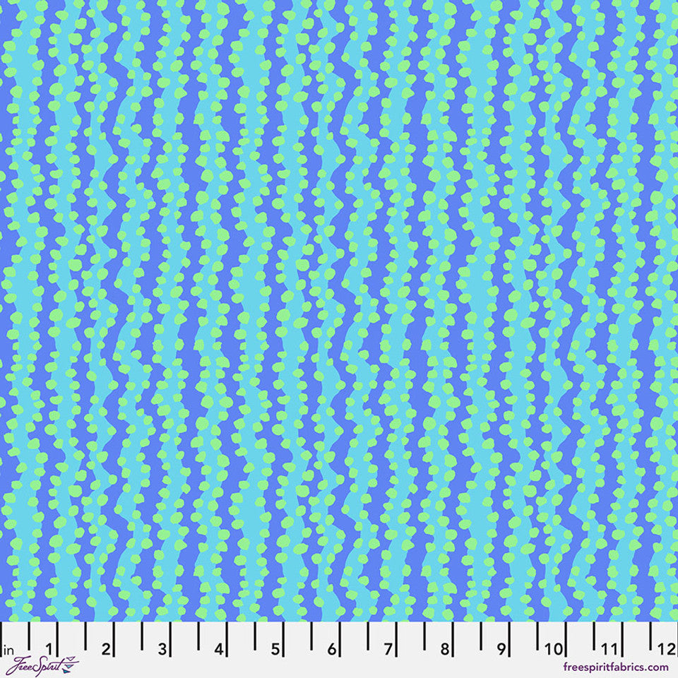 Small Bubble Stripe AQUA Brandon Mably Kaffe Fassett Collective Sold by the Half Yard