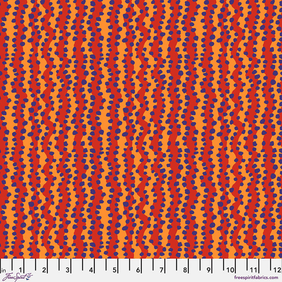 Small Bubble Stripe RED Brandon Mably Kaffe Fassett Collective Sold by the Half Yard