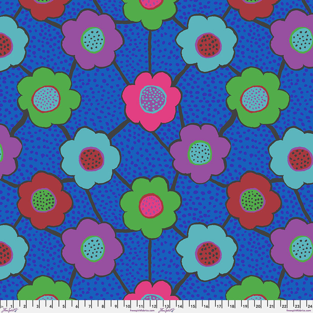 Floral Connections - Blue || August 2025 Brandon Mably For The Kaffe Fassett Collective Fabric