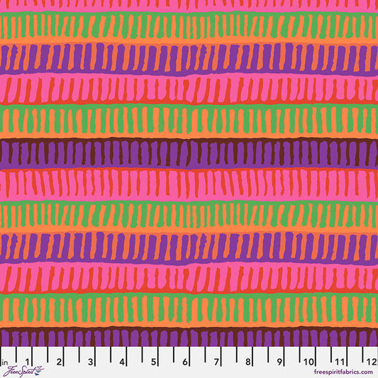 Zipper Stripe RED by Brandon Mably for Kaffe Fassett Collective Sold by the Half Yard
