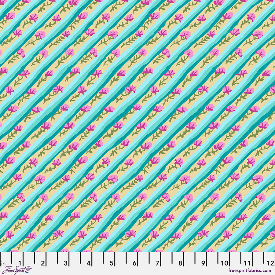 Diagonal Poppy DUCK EGG Kaffe: From the Archives | Kaffe Fassett Collective Sold by the Half Yard - PRE-ORDER