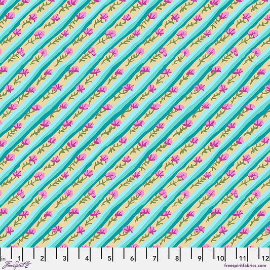 Diagonal Poppy DUCK EGG Kaffe: From the Archives | Kaffe Fassett Collective Sold by the Half Yard - PRE-ORDER