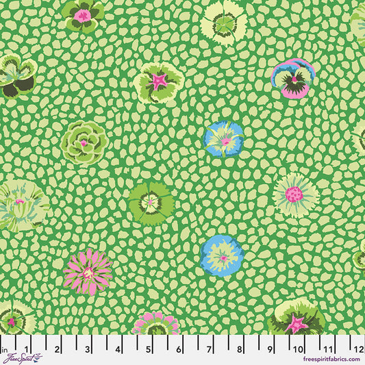 Guinea Flower MOSS Green Kaffe Fassett Collective Sold by the Half Yard