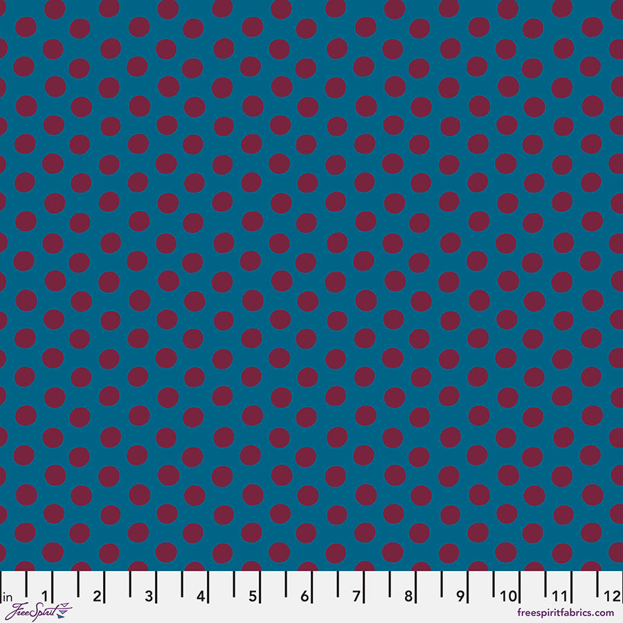 Spot Peacock Blue Kaffe Fassett Collective Sold by the Half Yard