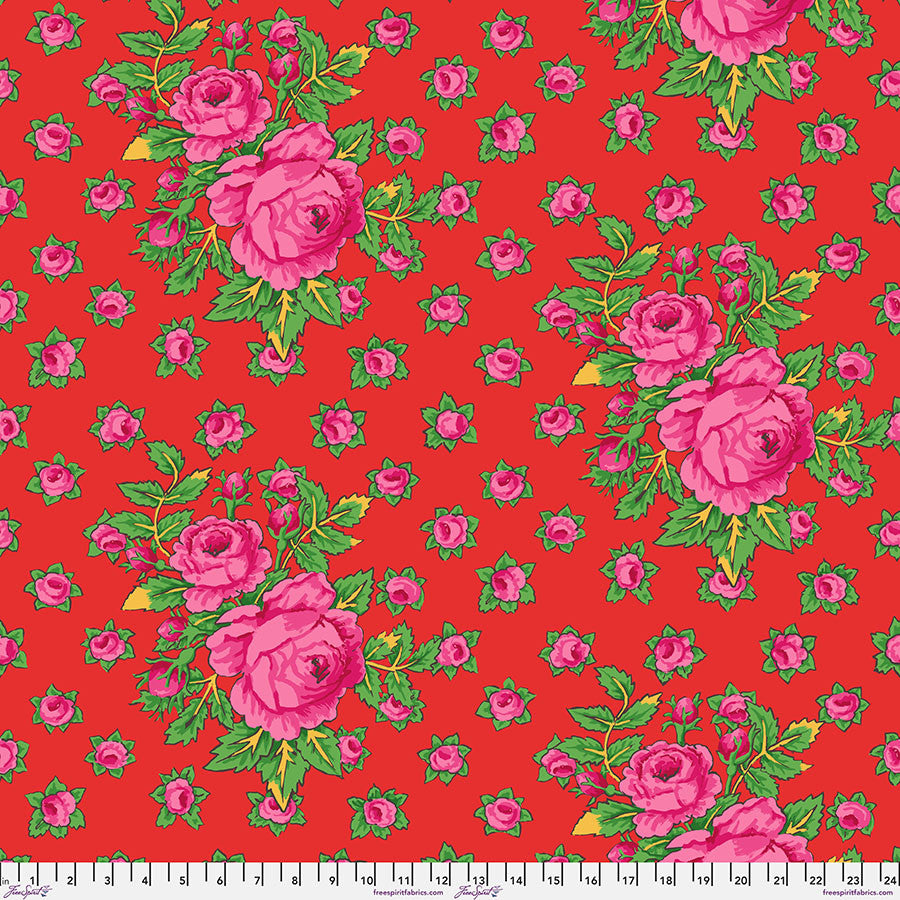Rosie RED Kaffe Fassett Collective Sold by the Half Yard