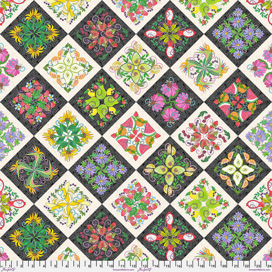 Fruit Mandala Multi by Helen Godden Fruitopia PWHG010.MULTI Fabric Sold by the Half Yard