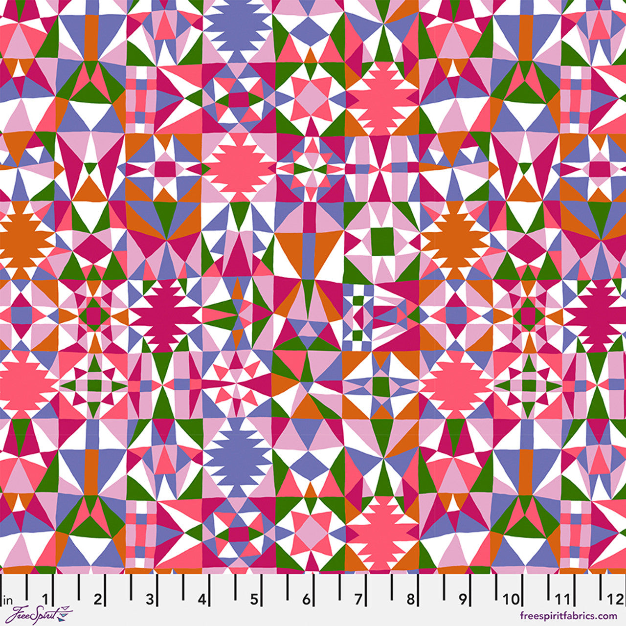 Brine Pink Rising Tide by Monika Forsberg Fabric Sold by the Half Yard