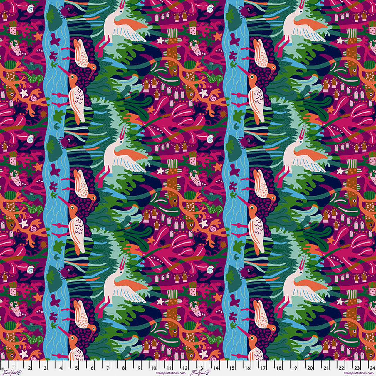 Cove Multi Rising Tide by Monika Forsberg Fabric Sold by the Half Yard