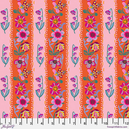 Wallpaper Tangerine A Spring in Paris - Nathalie Lete for Conservatory Craft Fabric Sold by the Half Yard (Copy)