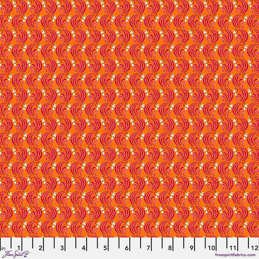 January - Orange - Language of Flowers by Odile Bailloeul for Free Spirit Fabric