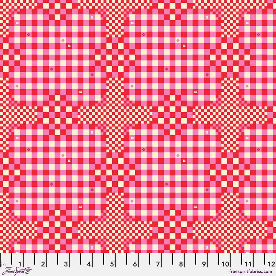 Market Days GINGHAM CHECKS Hot Pink by Stacy Peterson for Free Spirit Fabrics Sold by the Half Yard