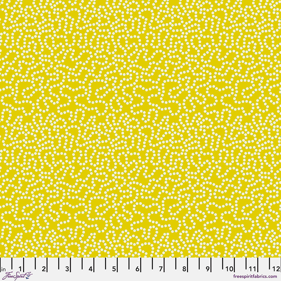 Market Days PEARLS Yellow by Stacy Peterson for Free Spirit Fabrics Sold by the Half Yard