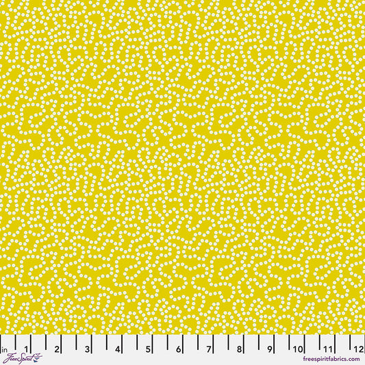 Market Days PEARLS Yellow by Stacy Peterson for Free Spirit Fabrics Sold by the Half Yard