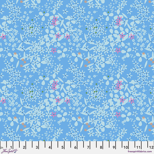 Market Days DOODAH Blue by Stacy Peterson for Free Spirit Fabrics Sold by the Half Yard