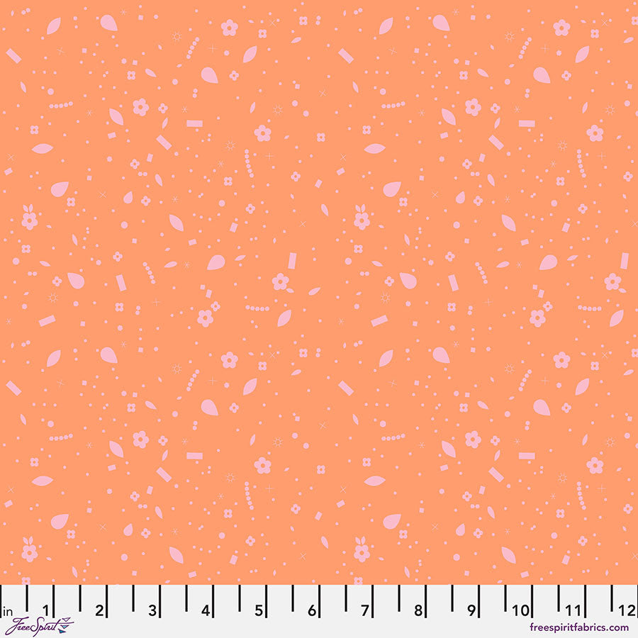 Market Days BAUBLES and BITS Coral by Stacy Peterson for Free Spirit Fabrics Sold by the Half Yard