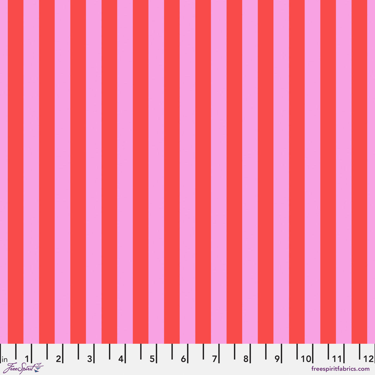 Tent Stripe POPPY Pink True Colors by Tula Pink Sold by the Half Yard