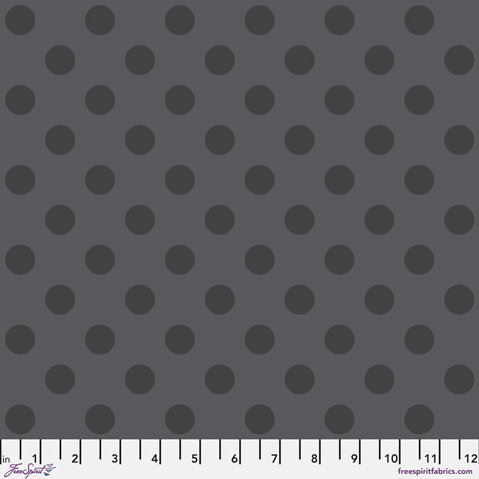 POM POM CARBON GRAYWORK True Colors by Tula Pink Sold by the Half Yard