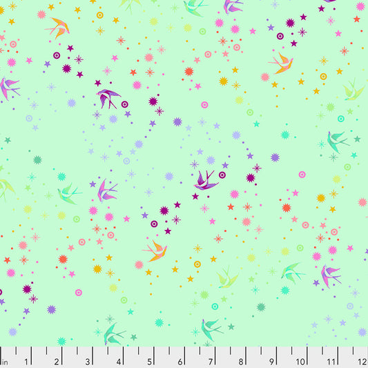 Tula's True Colors Fairy Dust MINT by Tula Pink Fabric Sold by the Half Yard