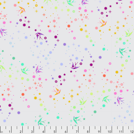 Tula's True Colors Fairy Dust Whisper Light Gray by Tula Pink Fabric